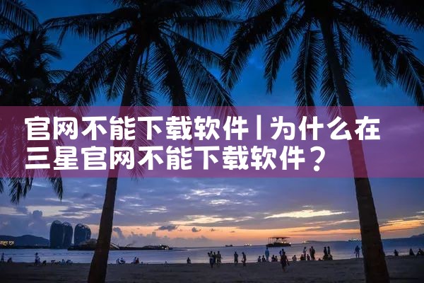 官网不能下载软件
