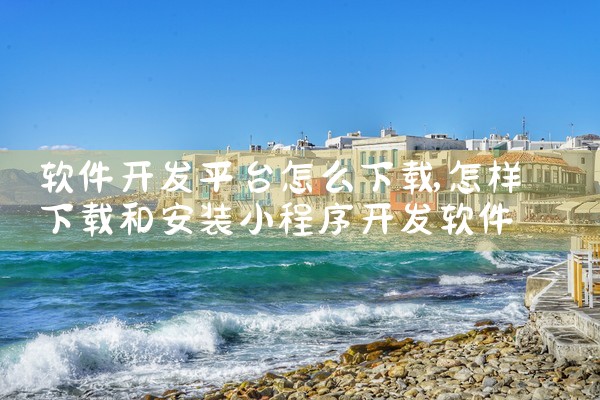 软件开发平台怎么下载